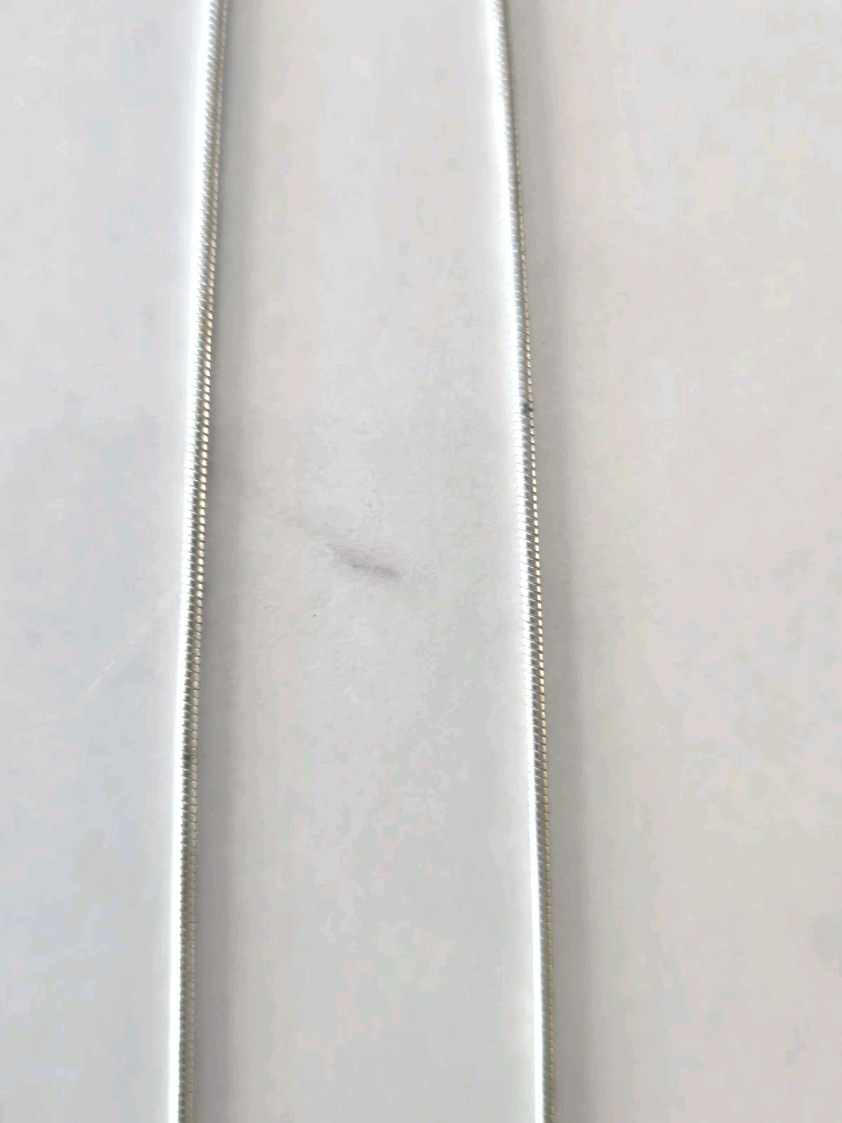 Modern Open Triangle Pendant Necklace Hammered Silver Tone Snake Chain 18-20″