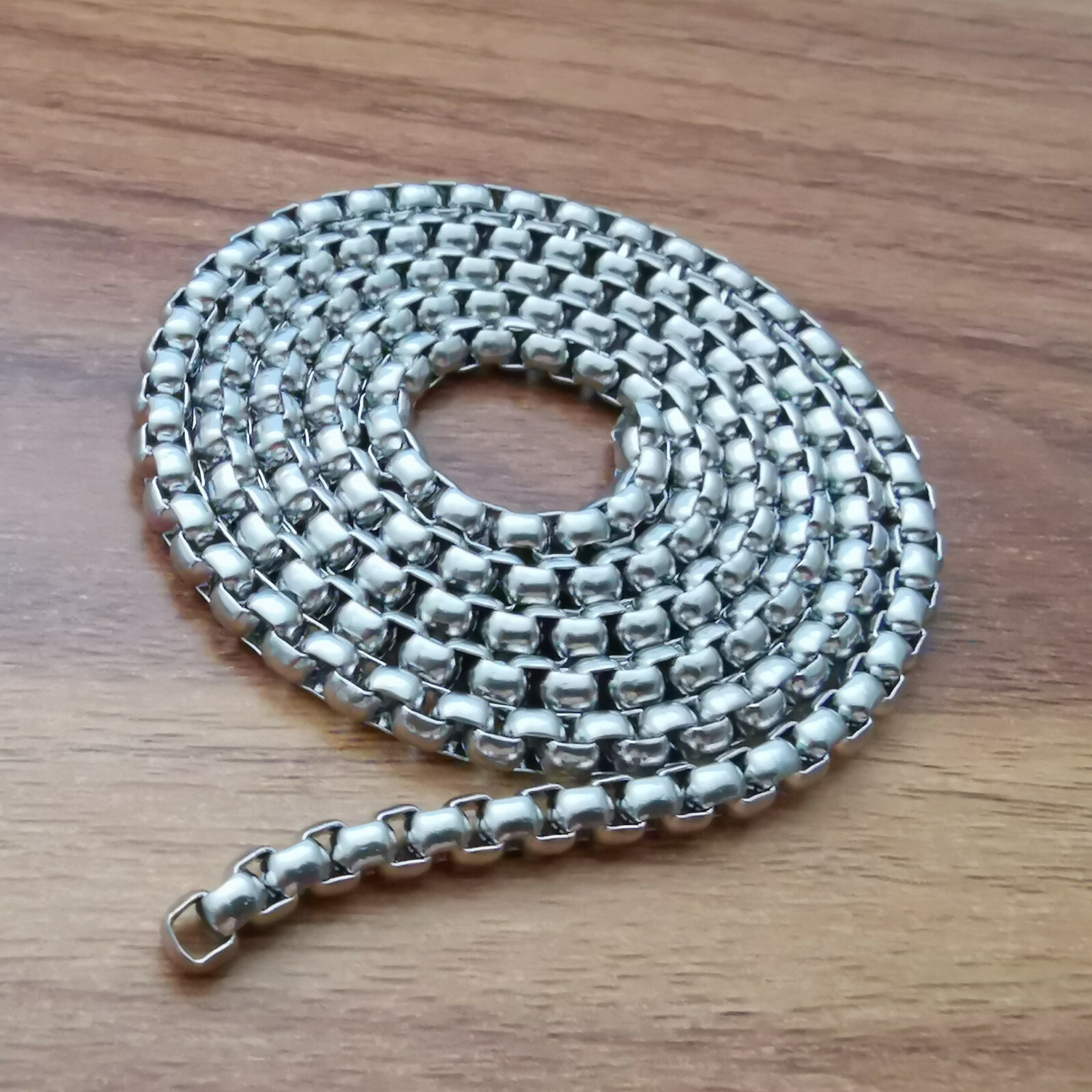 5pcs Lot 5mm 18-32” Stainless Steel Squre Rolo Rolo Necklace Chain Choker Mens