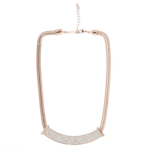 White Glass Statement Necklace Fashion Jewelry Gift for Women Size 17-20″