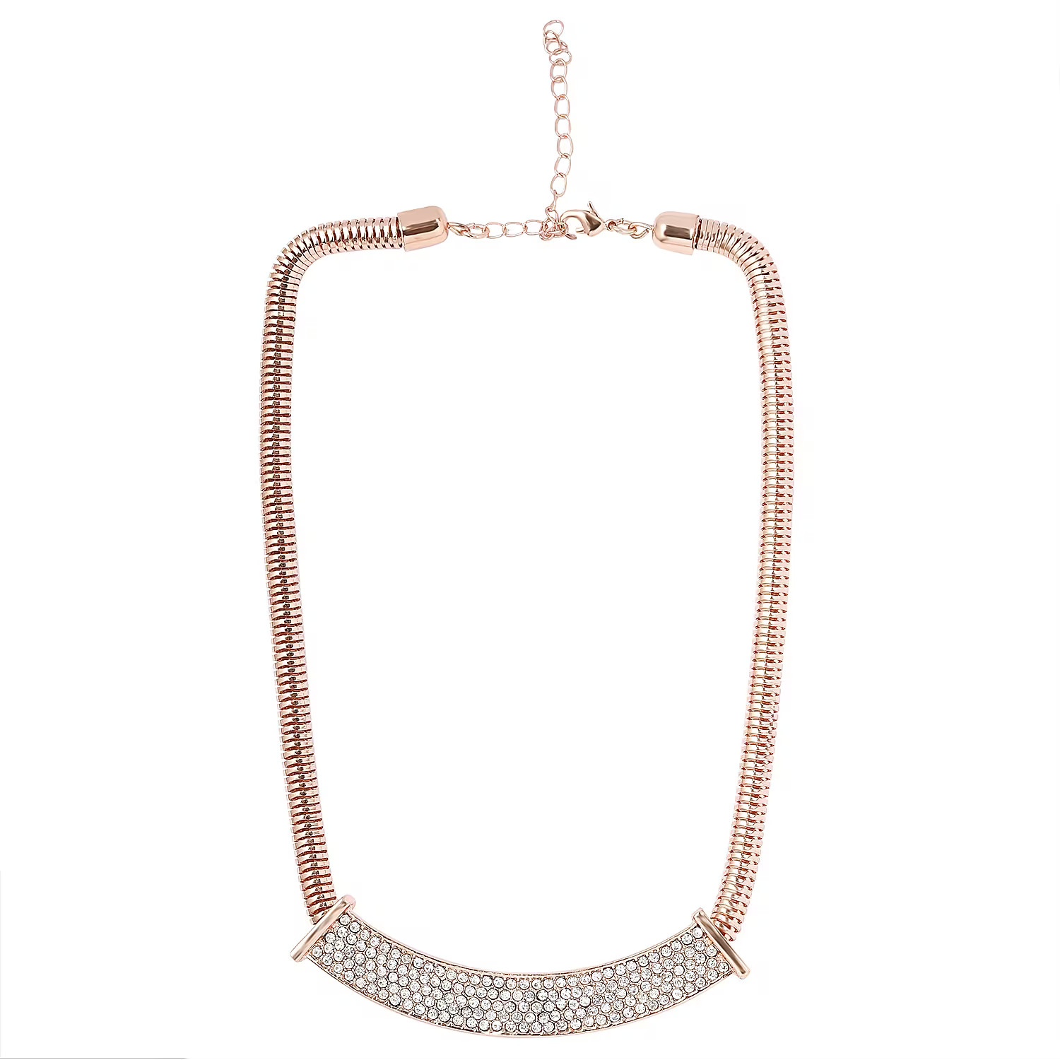 White Glass Statement Necklace Fashion Jewelry Gift for Women Size 17-20″