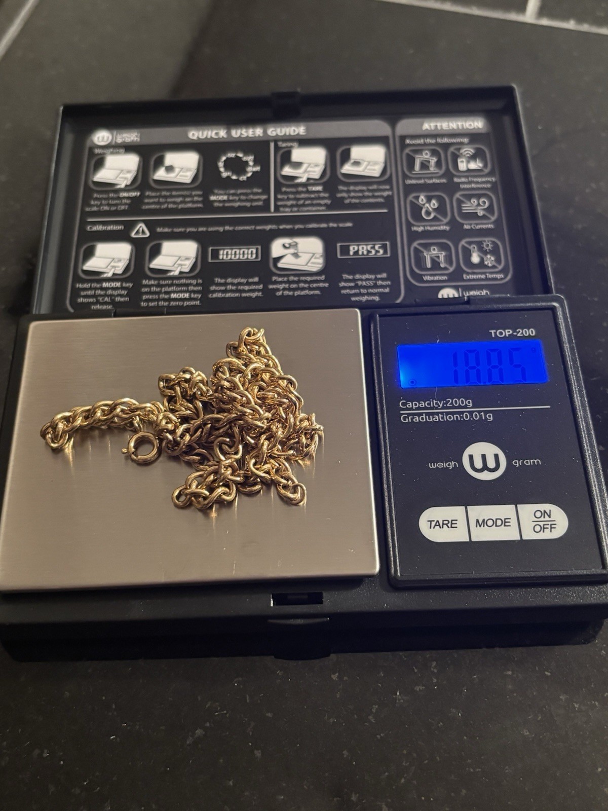 Gold Filled Curb Link Cuban Chain Necklace 20in Metal Spring Ring Clasp No Stone
