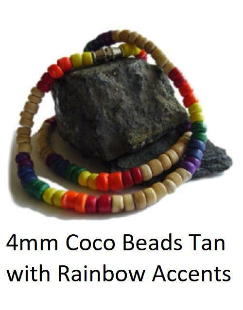 18 Inch Gay Pride Surfer Necklace Choker Rainbow Coco Beads Puka Shells LGBTQ