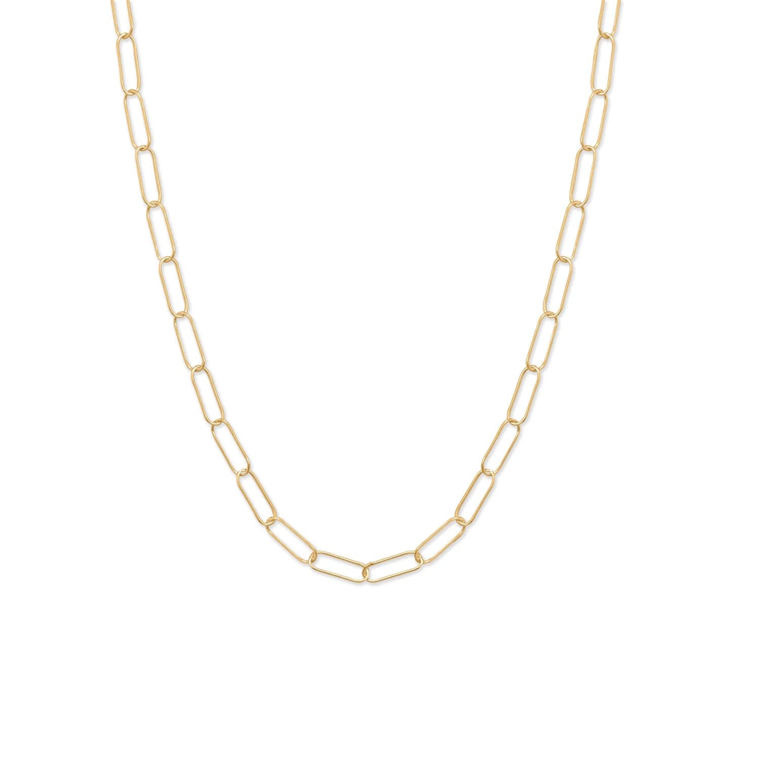 Paperclip Chain Necklace 14/20 Gold Filled 5x15mm Links 18 Inch