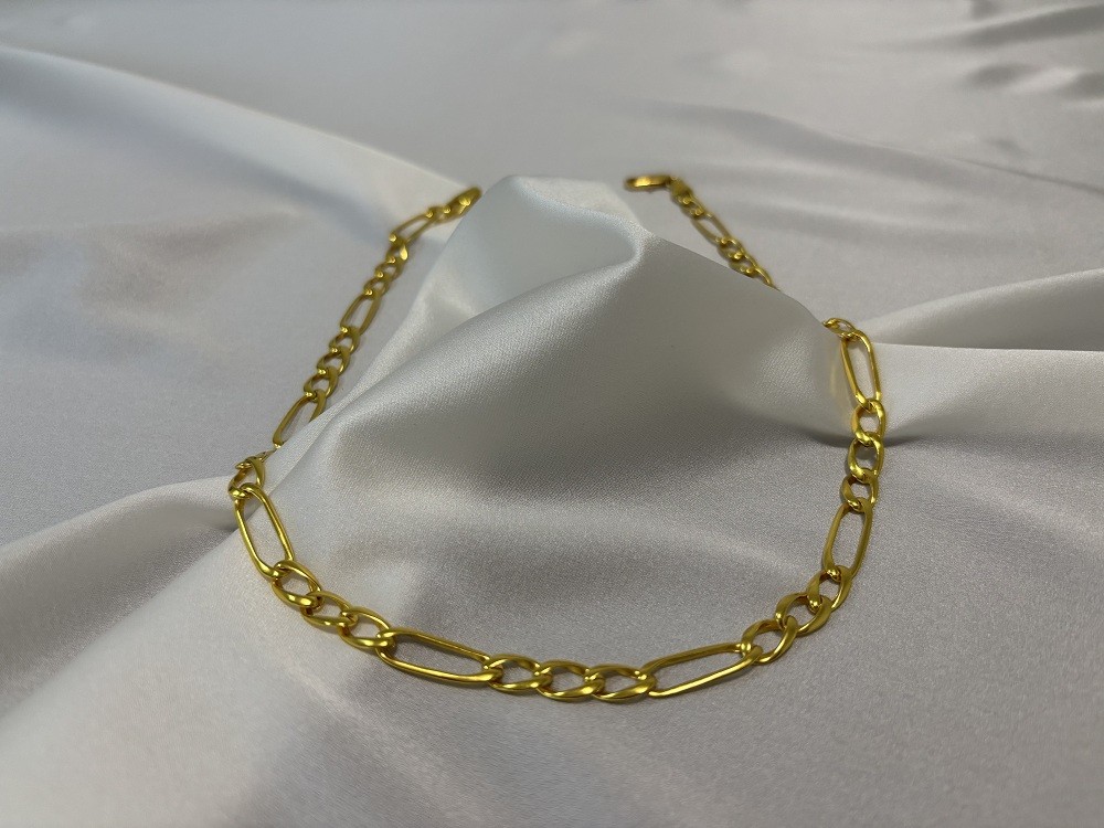 Pure 18K Gold Men and Womens Buckle 7mm 20in Fashion Necklace with Box