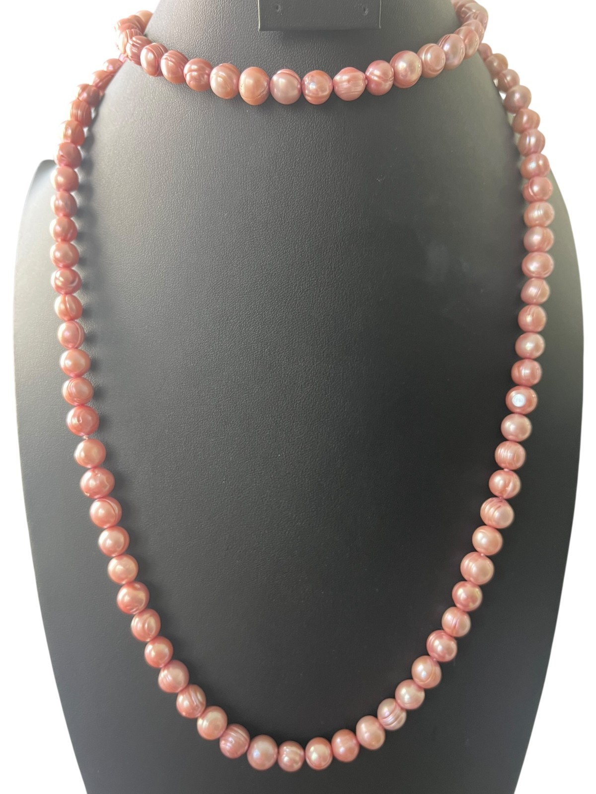 Imperial Pearls Fresh Water PINK Pearl Hand Knotted 40″ Strand Necklace 9mm