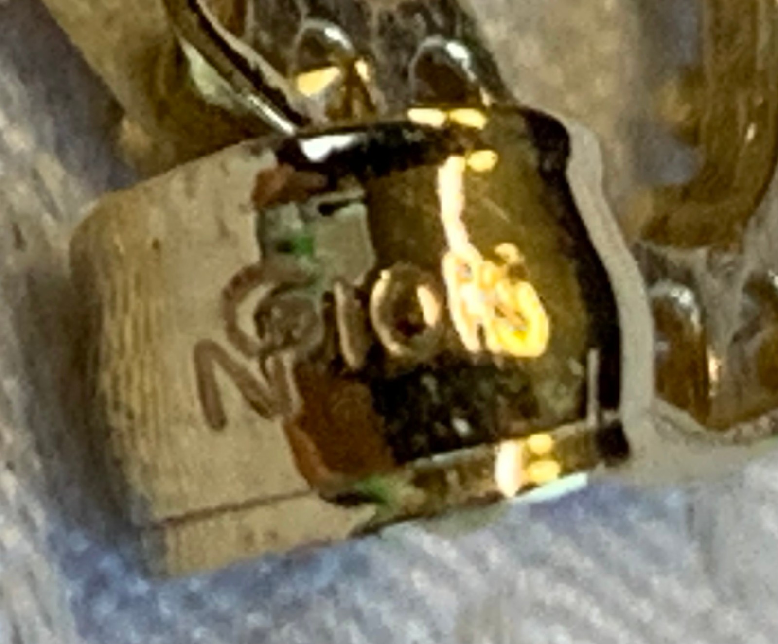 10K Yellow Gold Heart Pendant 1.44g Fine Jewelry Clear Color Stones Charm *READ*