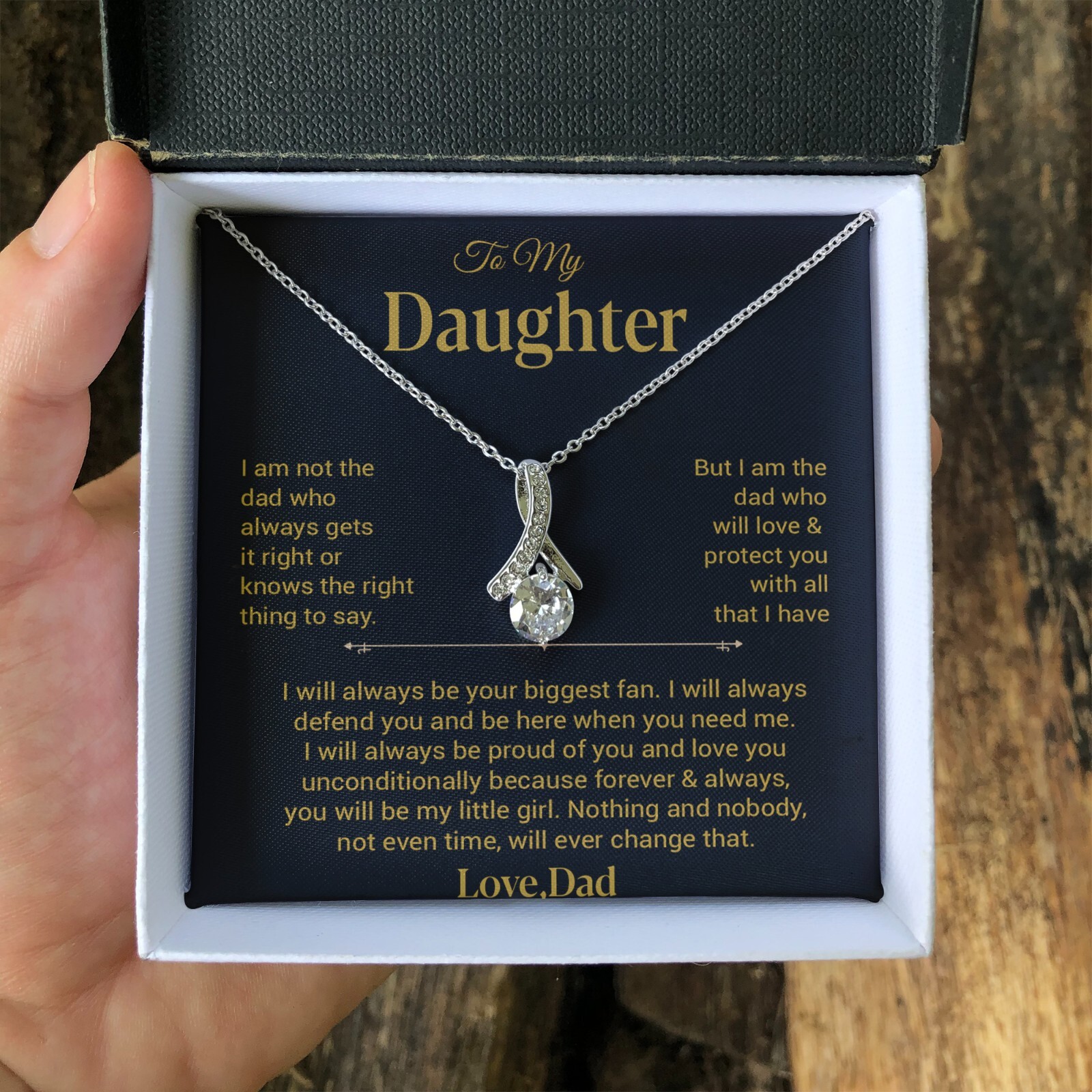 To My Daughter Necklace, Gift for Daughter from Dad, Father Daughter Necklace