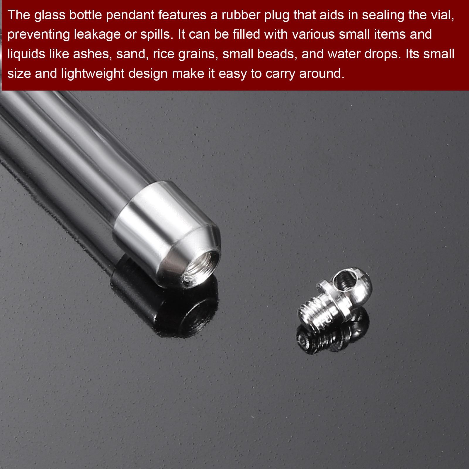 10 pcs Transparent Wishing Bottles 6mm Widths, for Necklace DIY Pendant Craft