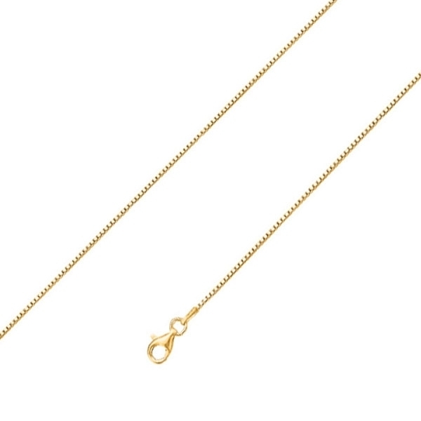 Technibond Venetian Box Pendant Chain Necklace 14K Yellow Gold Plated 925 Silver