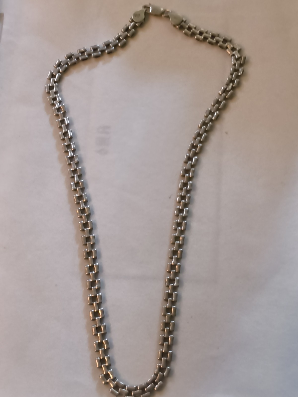 Silver Round Link Chain Necklace, Metal Chain Style, Lobster Clasp Closure 16 In