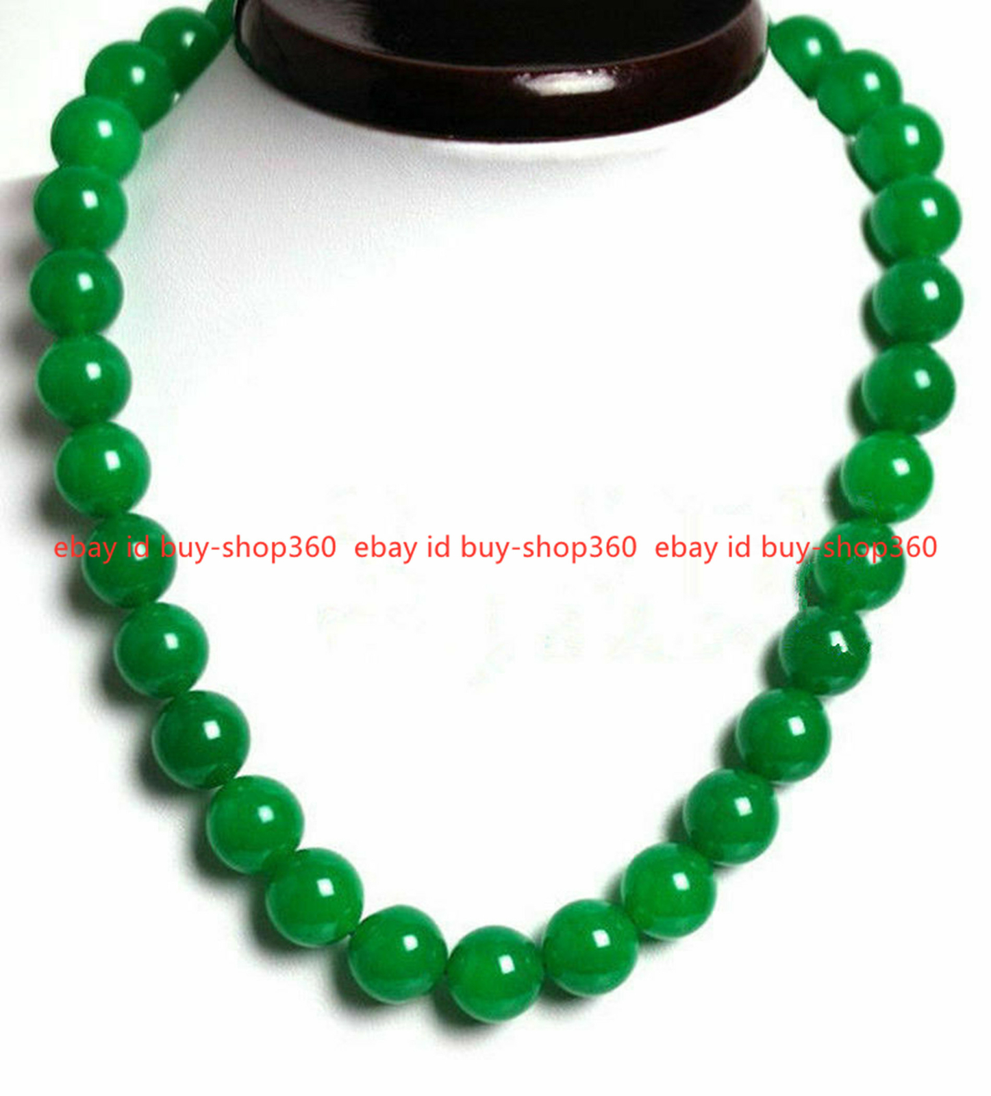 16/18/20/22/24/28″ 6/8/10mm Genuine Green Jade Gemstones Round Beads Necklace
