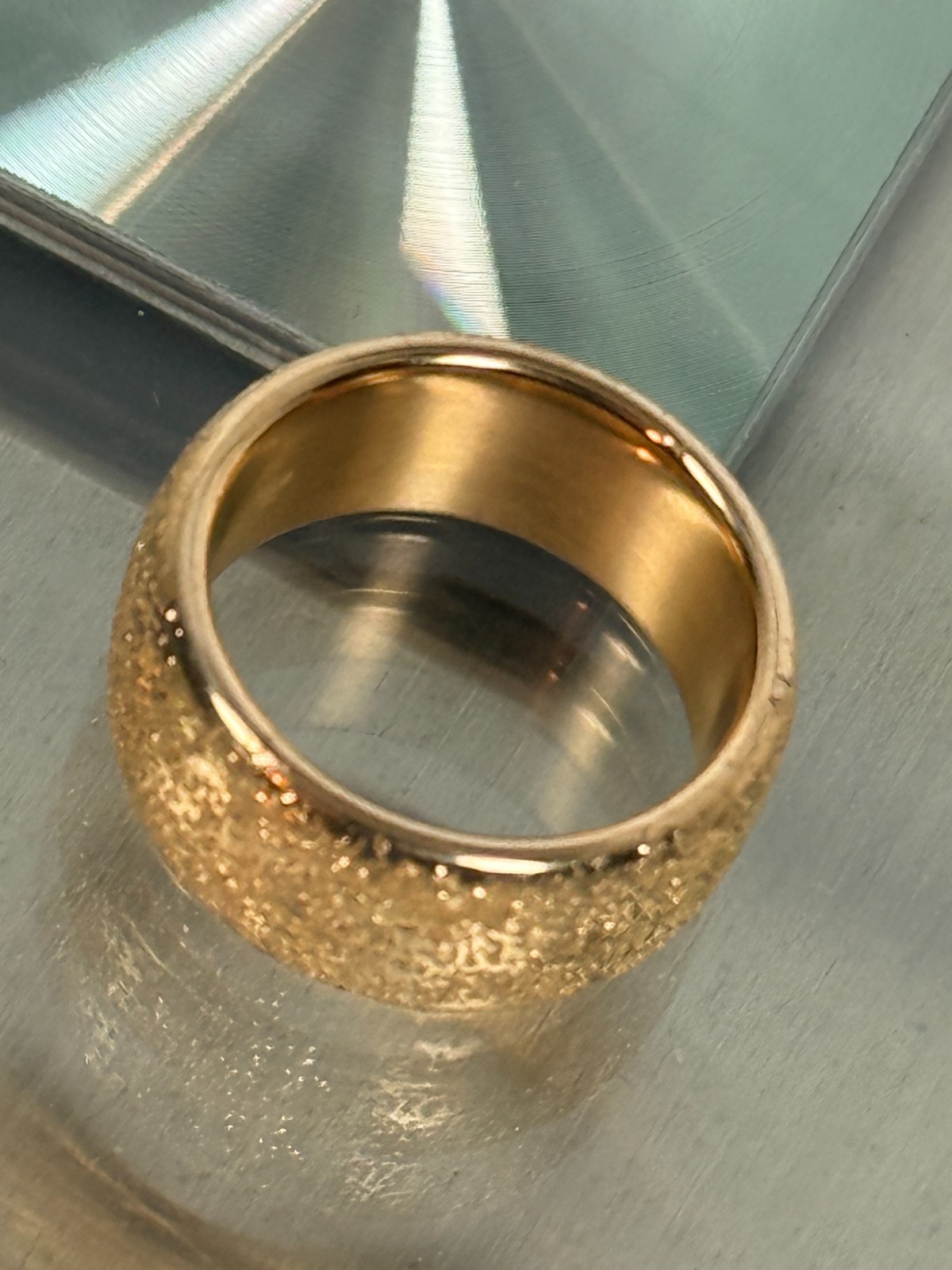 VOGA Collection (18K Gold Electroform), Pave Band Ring yellow Size: 7