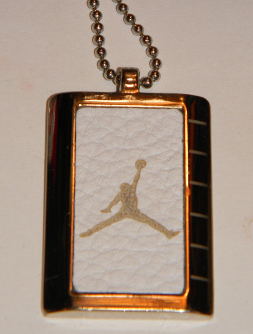 Nike AF-1 Air Jordan Authentic Hang Tag Pendant Necklace Michael Jumping