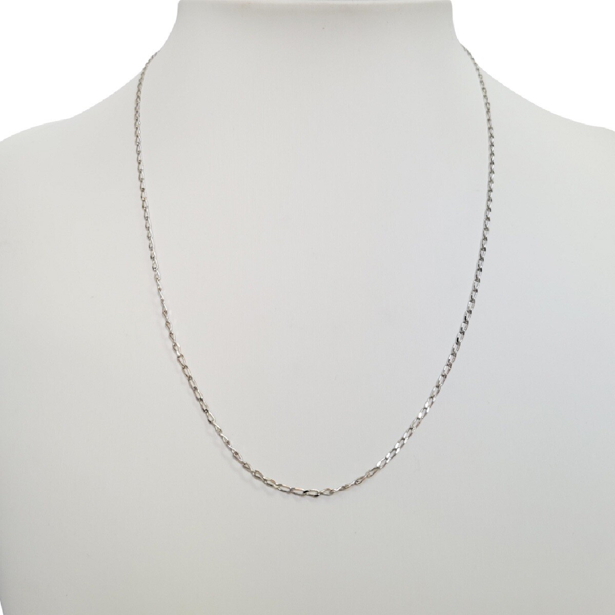 Sterling Silver Rhodium Finish 1.8 mm Link Chain Necklace