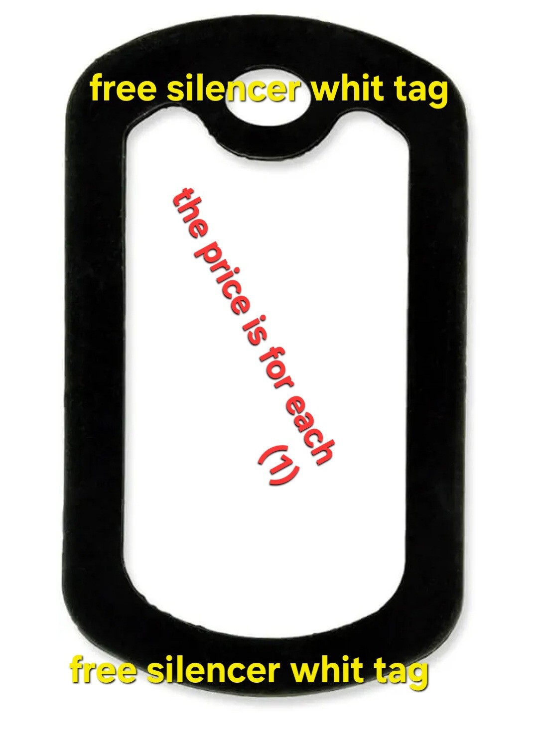 CUSTOM Metal Black Tag ,bicolor, Temach Men Women