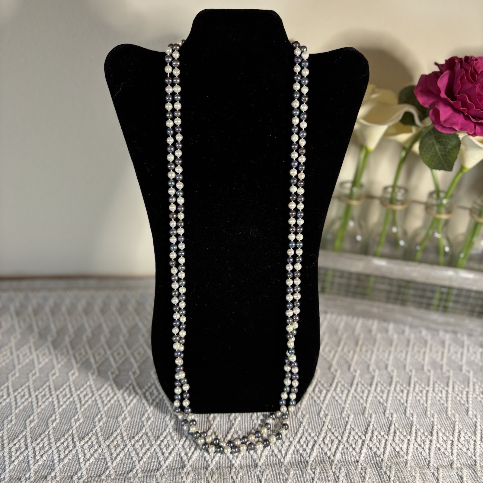 Genuine Natural 6-7mm Multi-color Freshwater Pearl Necklace 72”