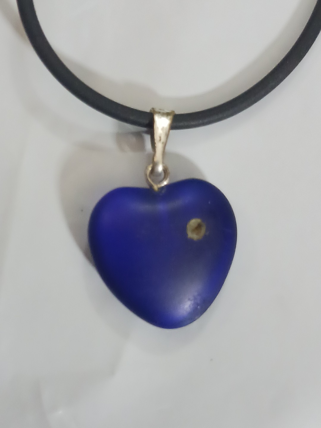 Necklace chains with pendants. stone ball, heart, wood, moon. Lot of 4 necklaces