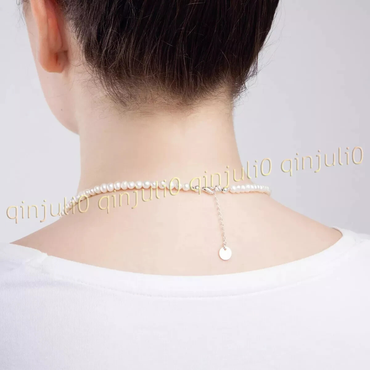 Mini Pearl 2-3mm Real Natural White Akoya Freshwater Pearl Necklace 13-26”