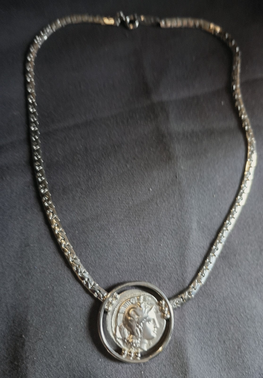 silver plated pendant Necklace By Direction One