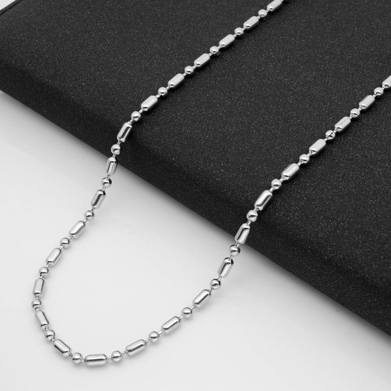 Wholesale New Stainless Steel Ball Beads Necklace Chain For Pendants 20″ – 32″