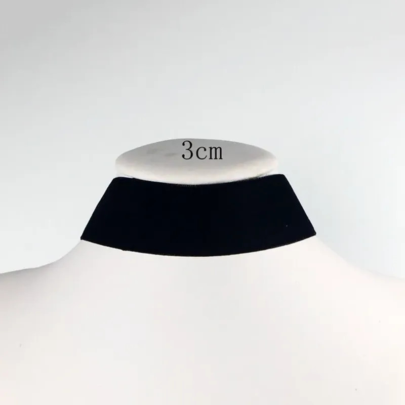 Korean Fashion Womens Accessoires Punk Gothic Soft Black Velvet Choker Necklace