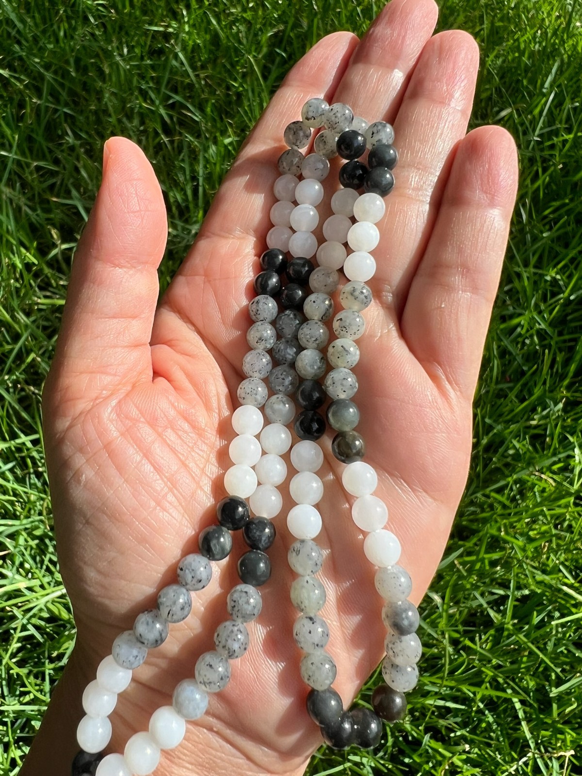 High-Quality Genuine Qinghua Nephrite Jade 6mm 108 Beads 24.5″ Necklace H55 1