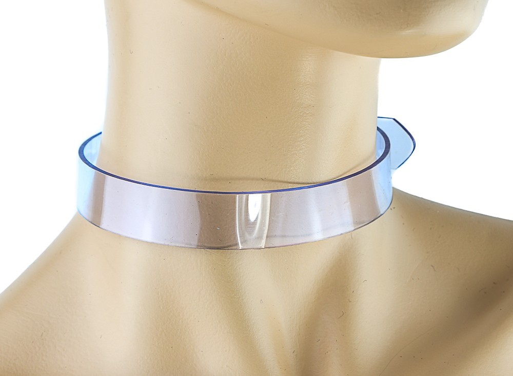 Plain Vinyl Clear or PVC Slave Bdsm-Choker-Slut-Collar-Choker-Adult-Kinky