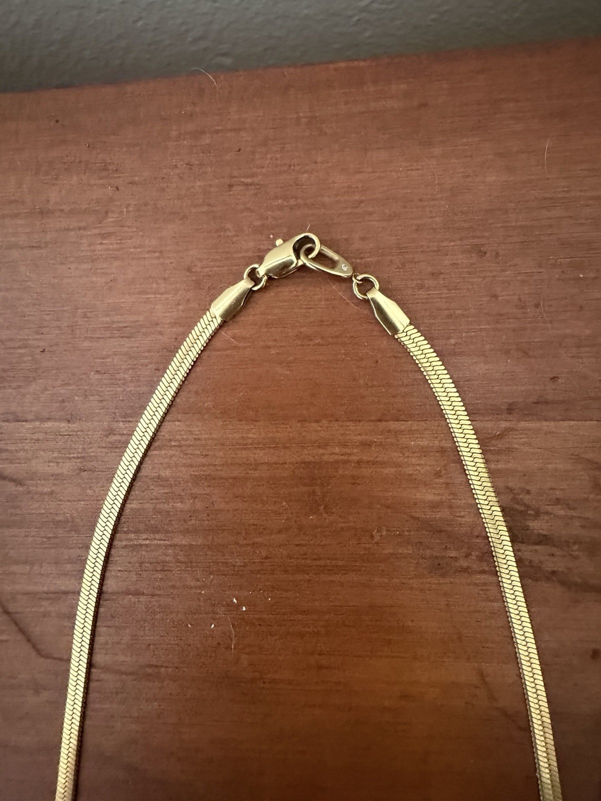 Ana Luisa Gold Plated Ina Necklace Herringbone Chain 16″