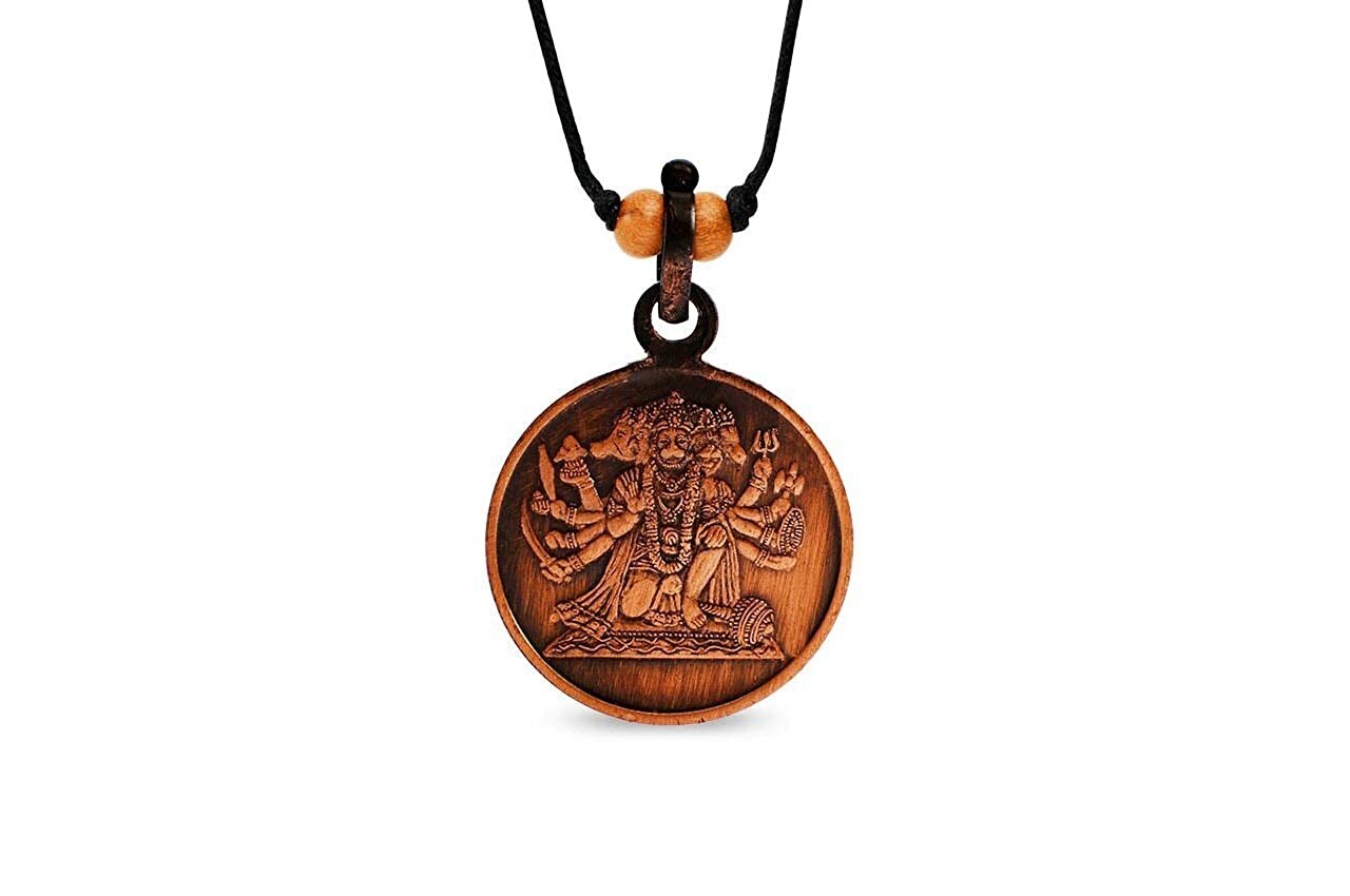Panchmukhi Hanuman Yantra Locket Pendant – Copper For Unisex Adult