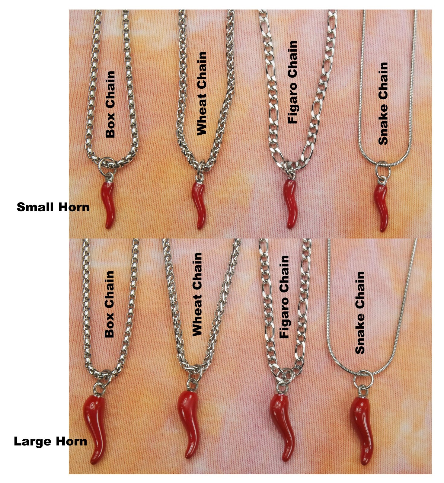 Red Cornicello Necklace or Earrings, Italian Lucky Horn Corno Portafortuna Gift