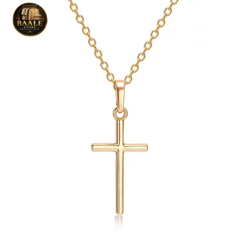 Necklace Simple Fashion Cross Pendants Unisex Jewelry Men Women Gift