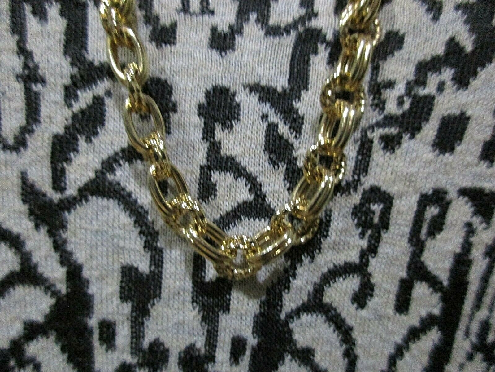 Gold Tone 30″ Double Chain Necklace with Hook & Snap Closure