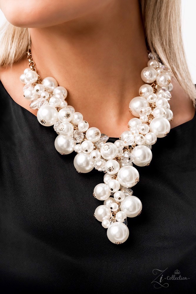 Paparazzi Flawless -Zi Collection Series -White – Necklace & Earrings