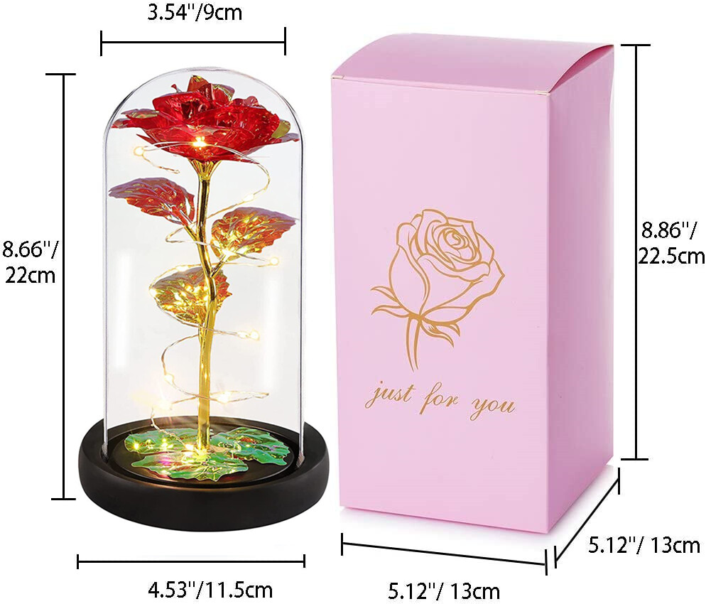 Valentine’s Day Eternal Rose Flower LED Enchanted Galaxy Rose Girlfriend Gifts