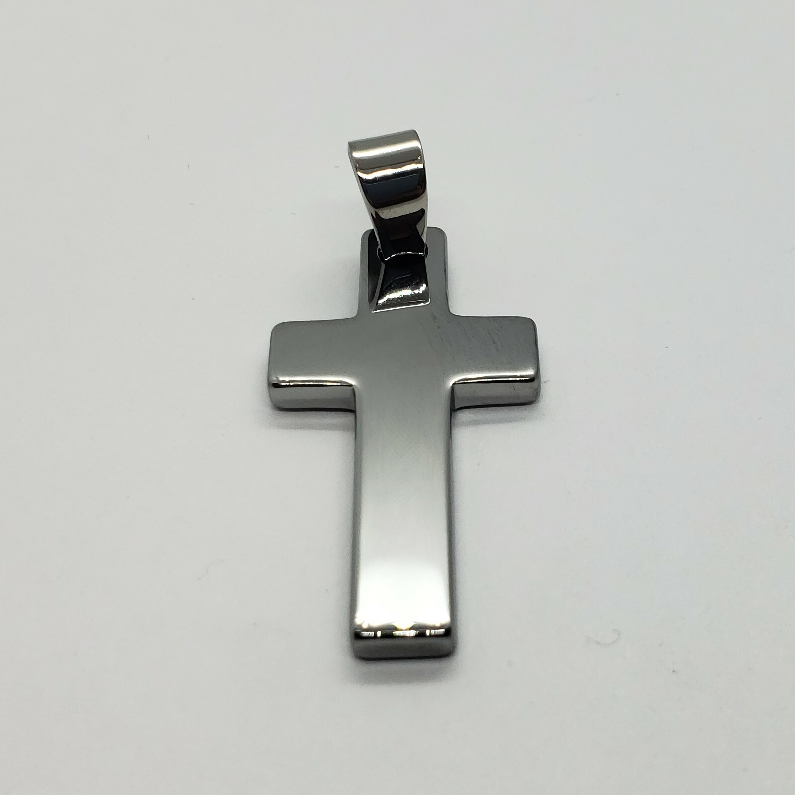 Tungsten Carbide High Polished Cross Pendant Excellent Quality 1 5/8 inches Long
