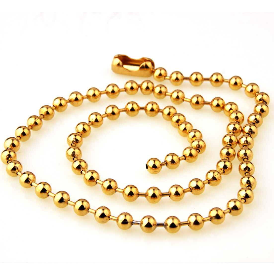 8/10/12mm Punk Cool Stainless Steel Ball Chain Necklace Choker Jewelry for Men