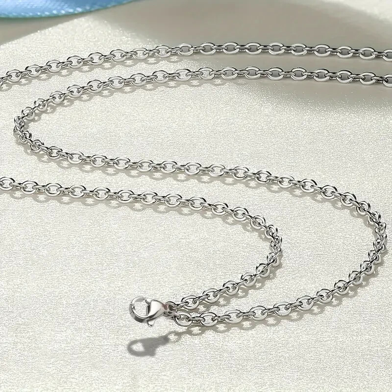 LOT OF TEN (10) 1 MM Stainless Steel Jewelry Chain Necklaces Extra Long 22-24″