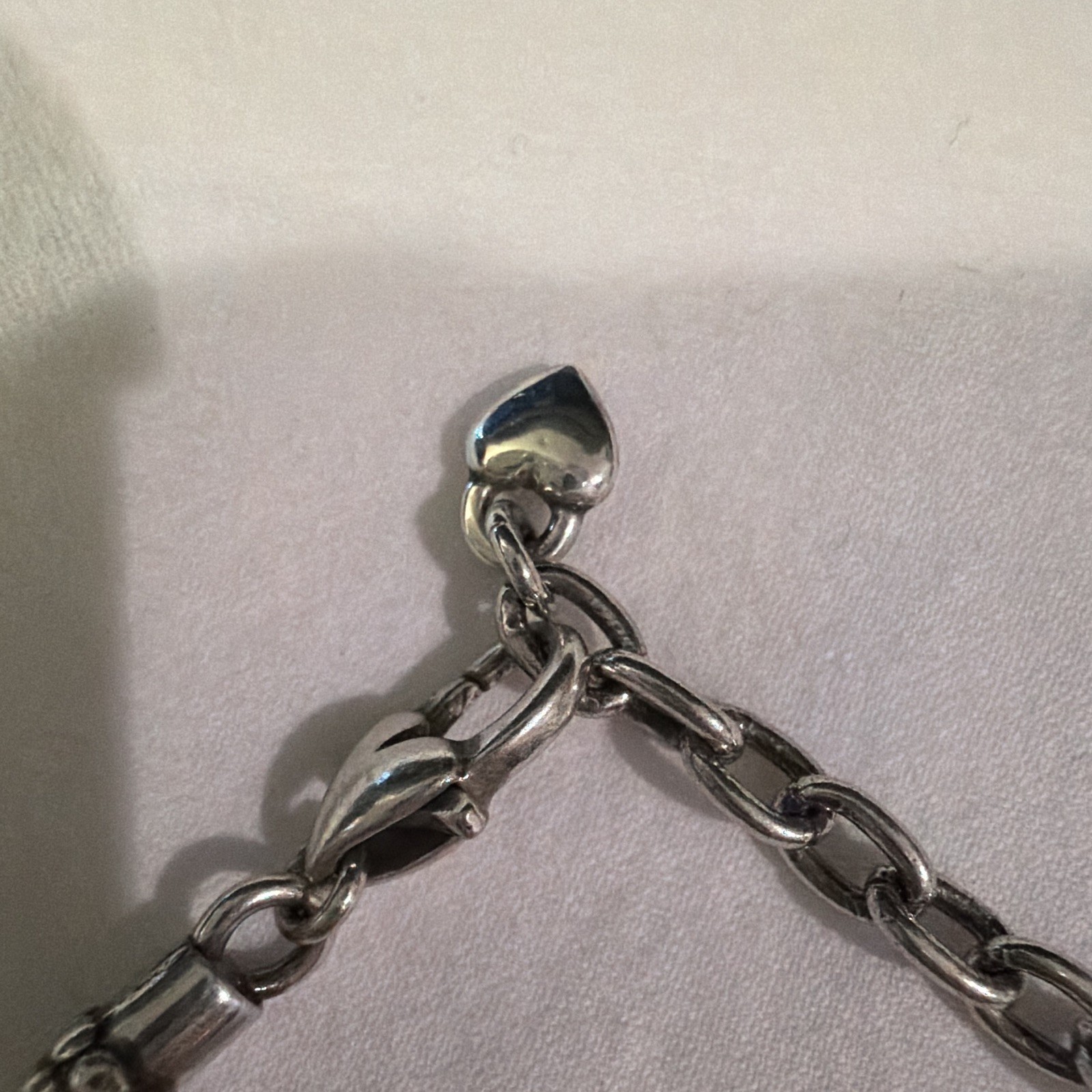 Silver Tone Braided Chain Necklace Curved Engraved Bar, Lobster Clasp Adjustable