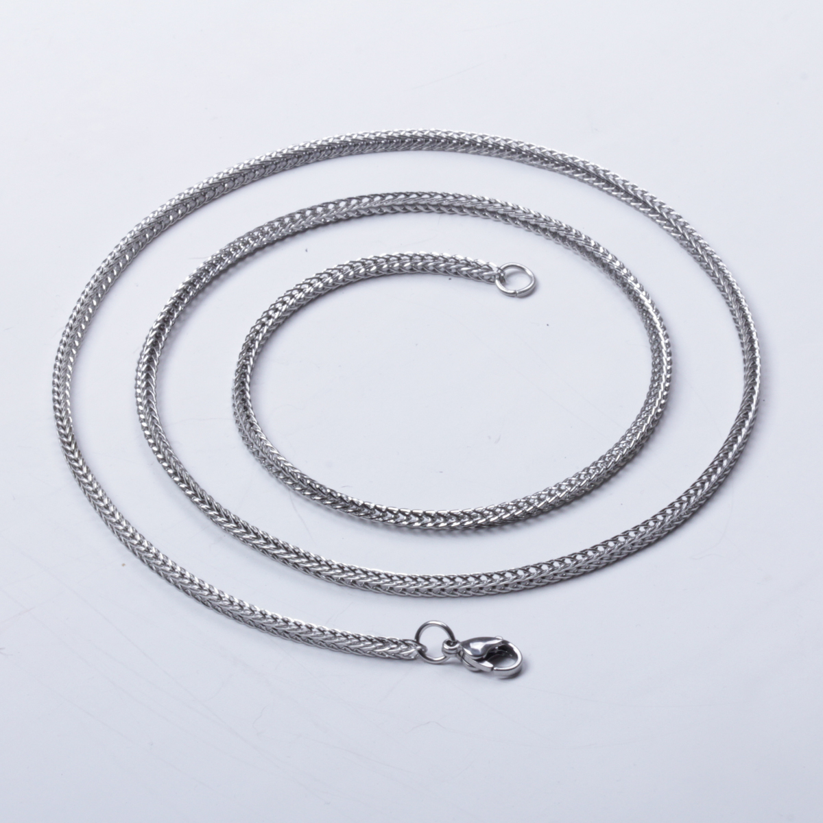 2.2 mm 16″-40″ Stainless Steel Foxtail Necklace Chain Sb55 USA Seller