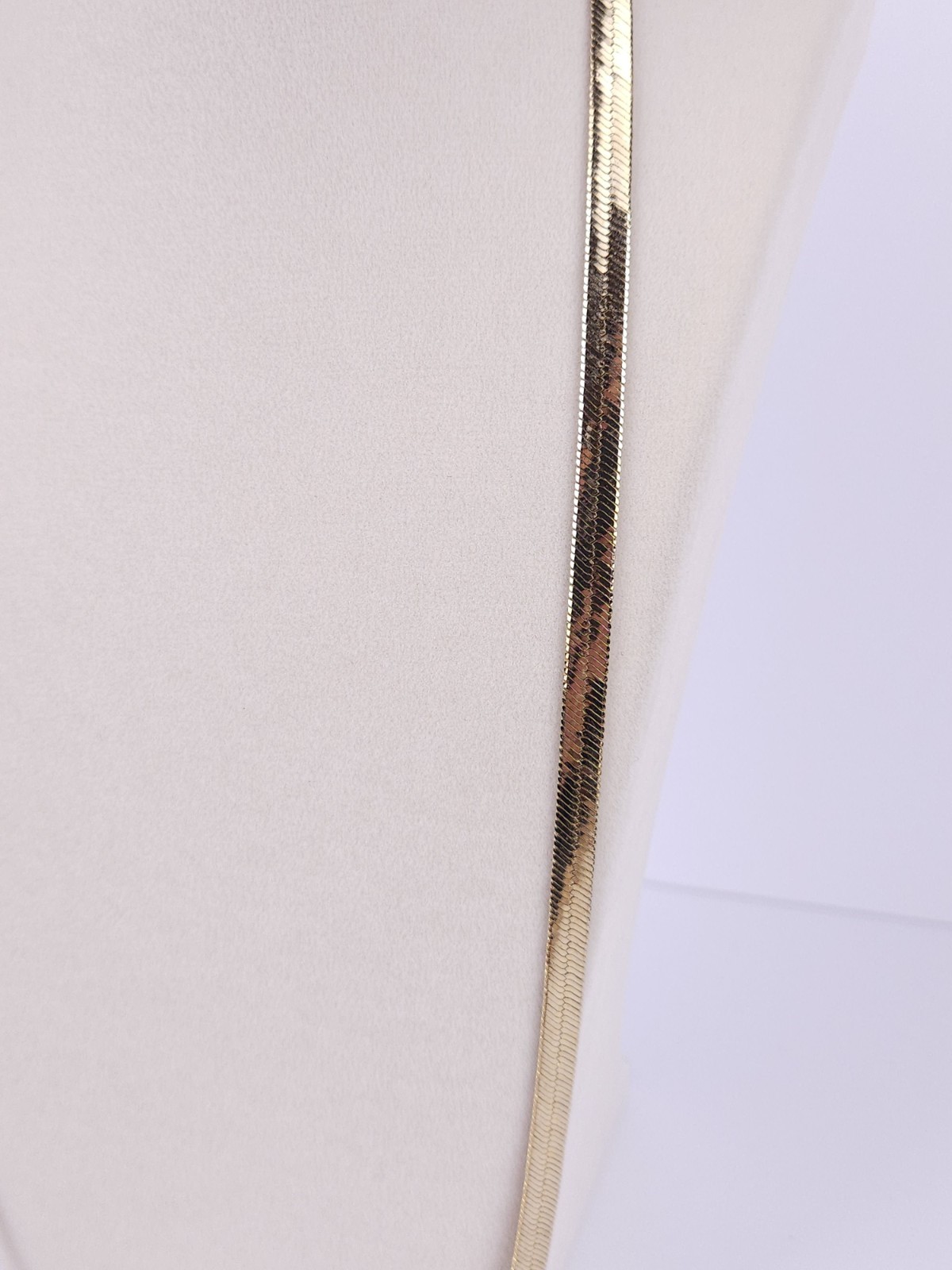 Goldtone 5.6mm Flat Herringbone 30″ Chain Necklace