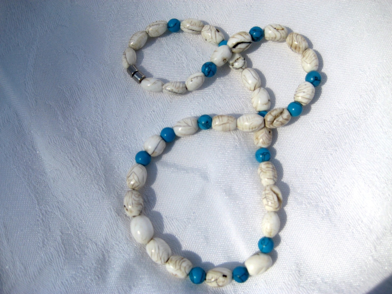 Naga Conch Shell, Turquoise, Intuition and Guidance, 9x12mm, 20″ Necklace 65