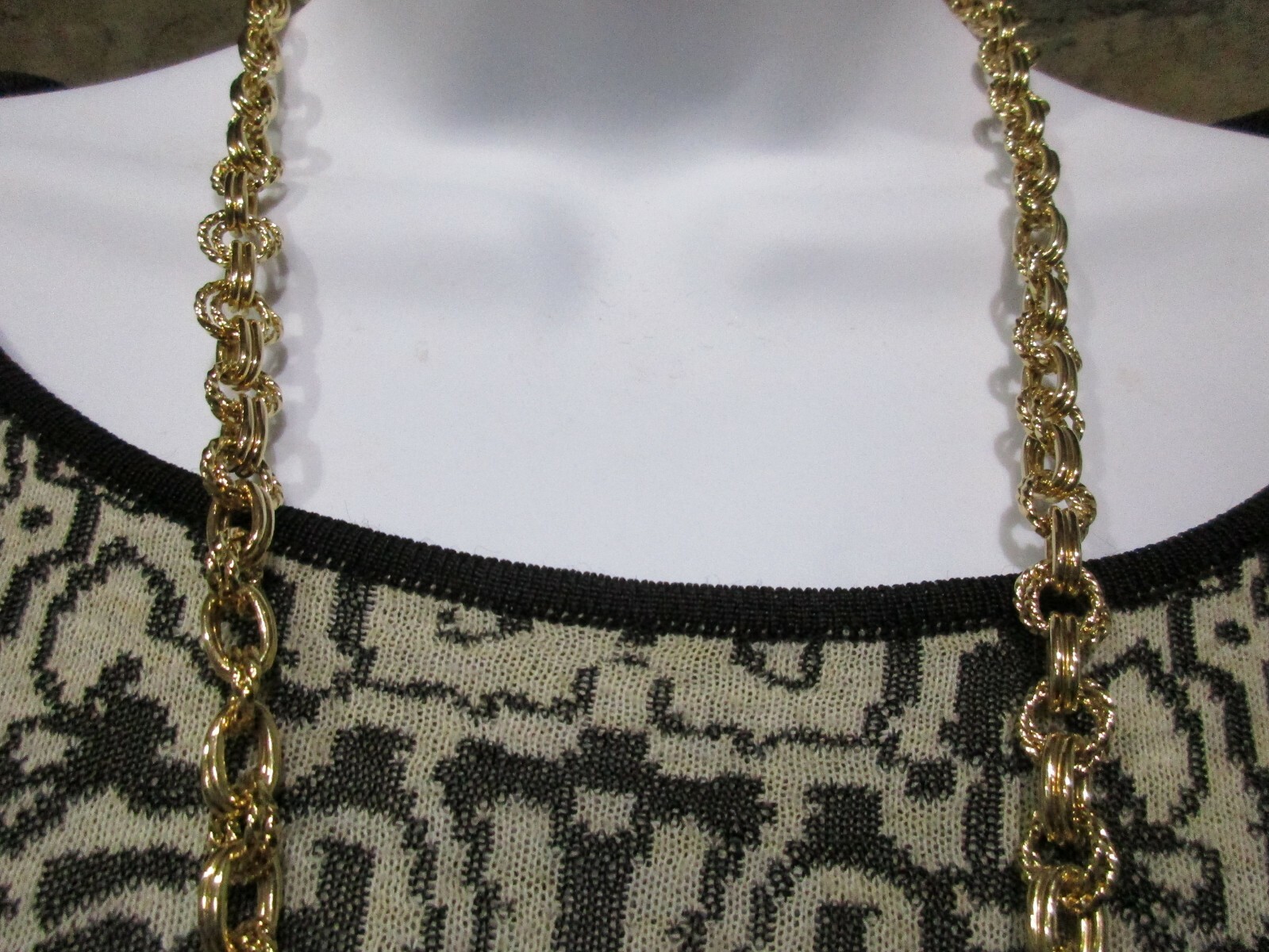 Gold Tone 30″ Double Chain Necklace with Hook & Snap Closure