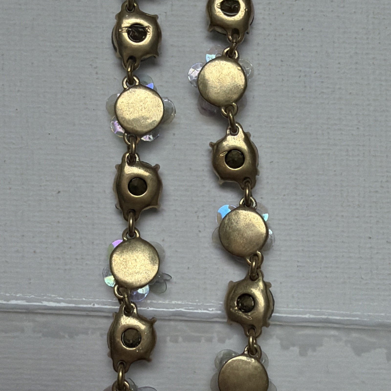 Ann Taylor Clear Colorless”Stones” And Gold Tone Statement Necklace*