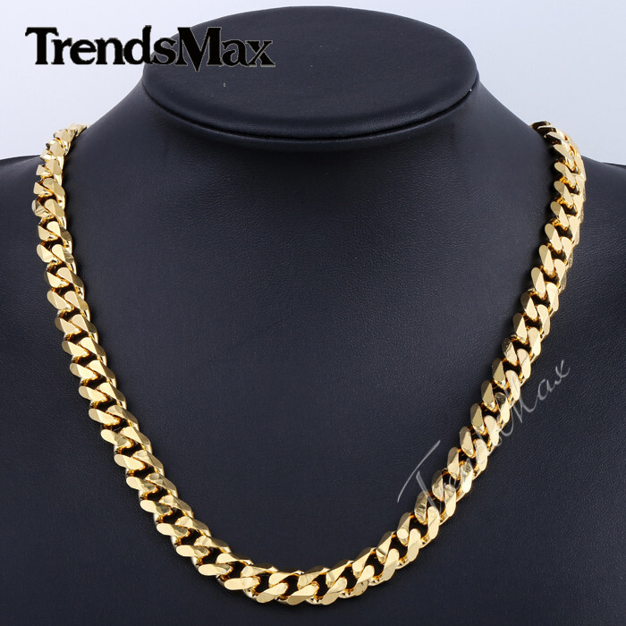 Miami Cuban Curb Link Chain Necklace or Bracelet 14K Gold Plated Stainless Steel