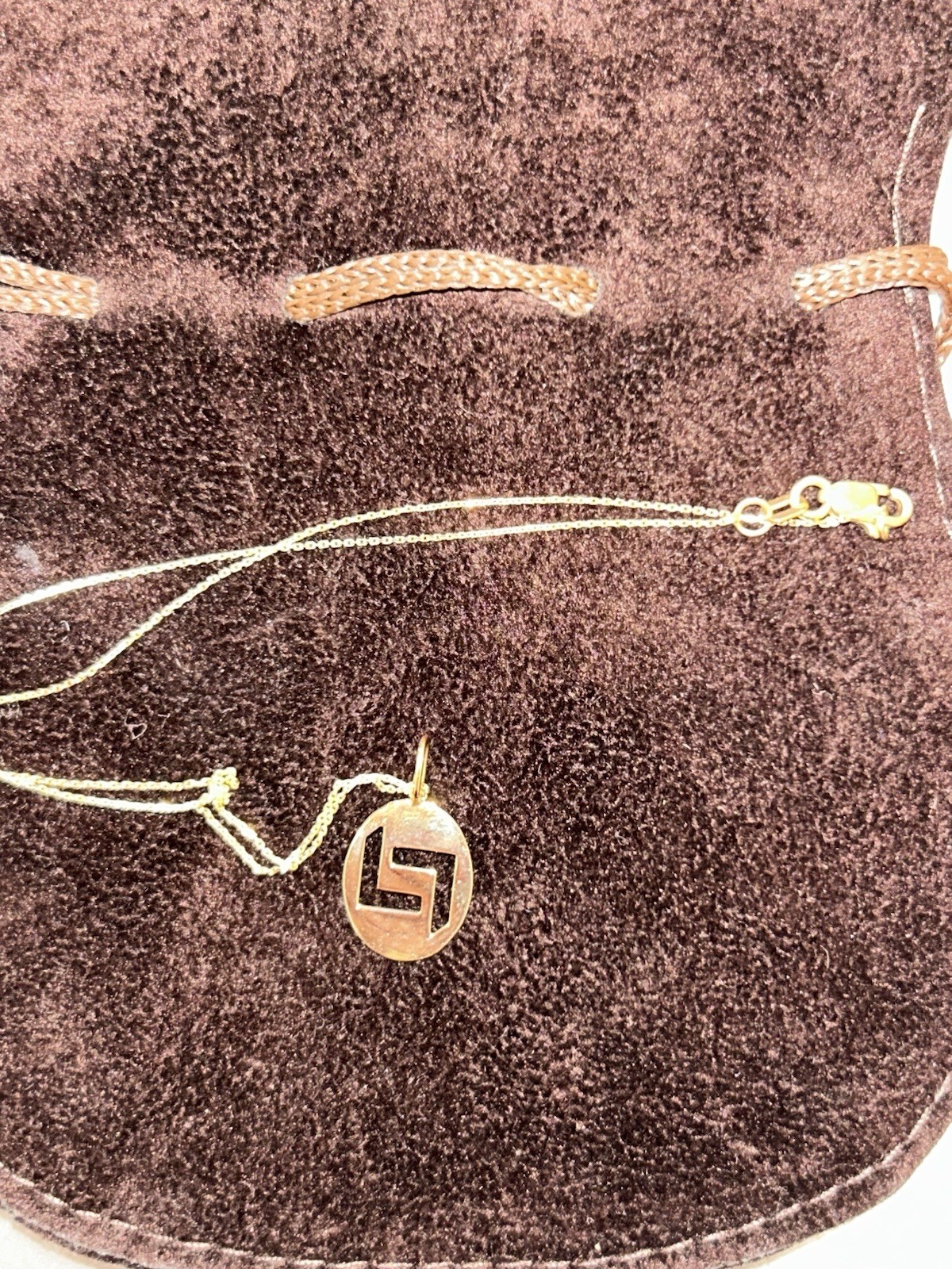 LANA Jewelry 14K Yellow Gold “Love & Luck” Pendant Necklace Hand-Signed by Lana