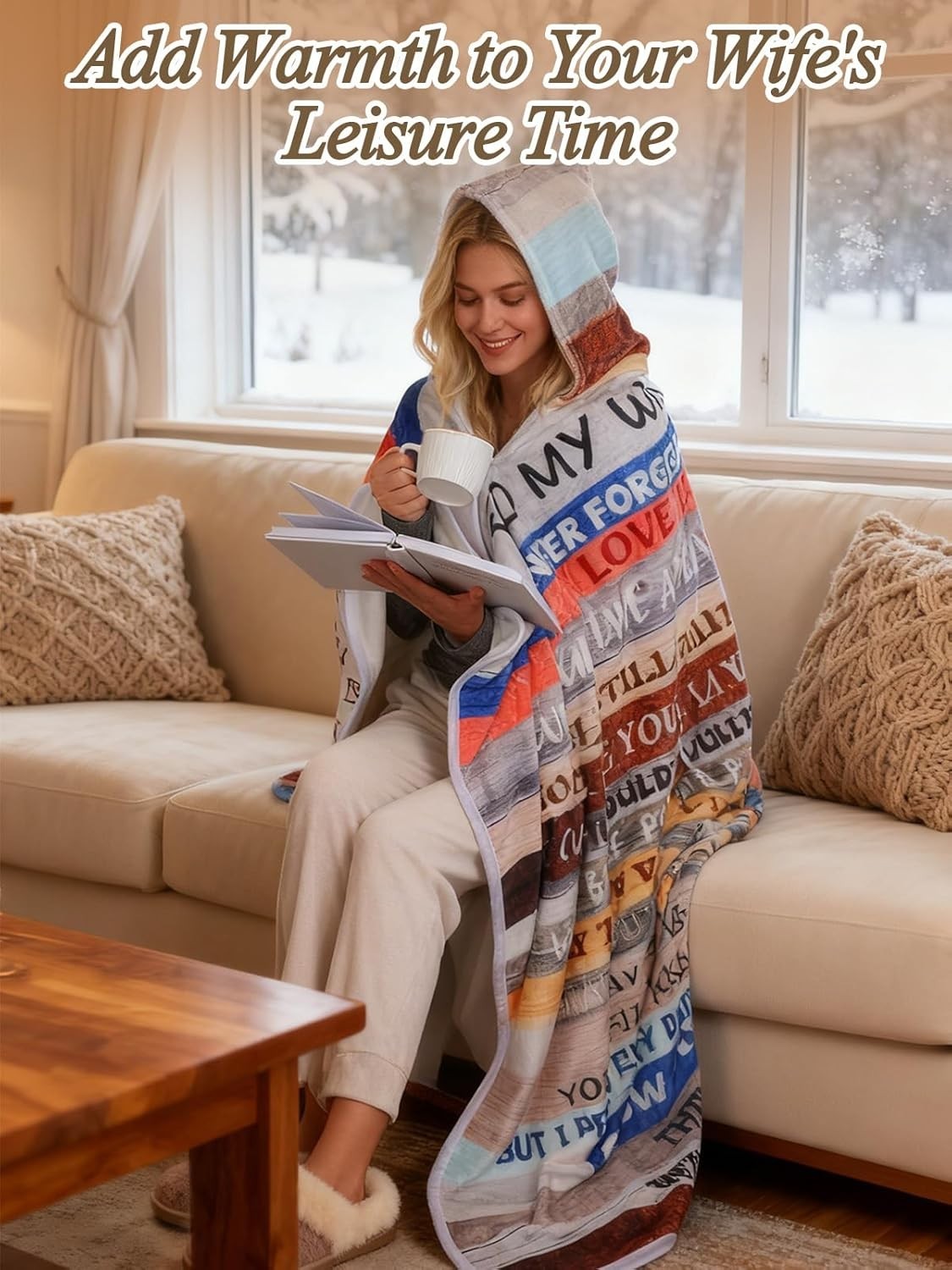 47x73in Anniversary Birthday Gifts for Women from Husband – Wearable Blanket …