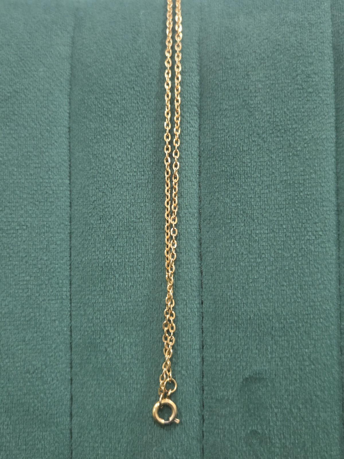 Unworn Vintage Goldtone Amber Rhinestone Teardrop 23x18mm Pendant 46cm Necklace