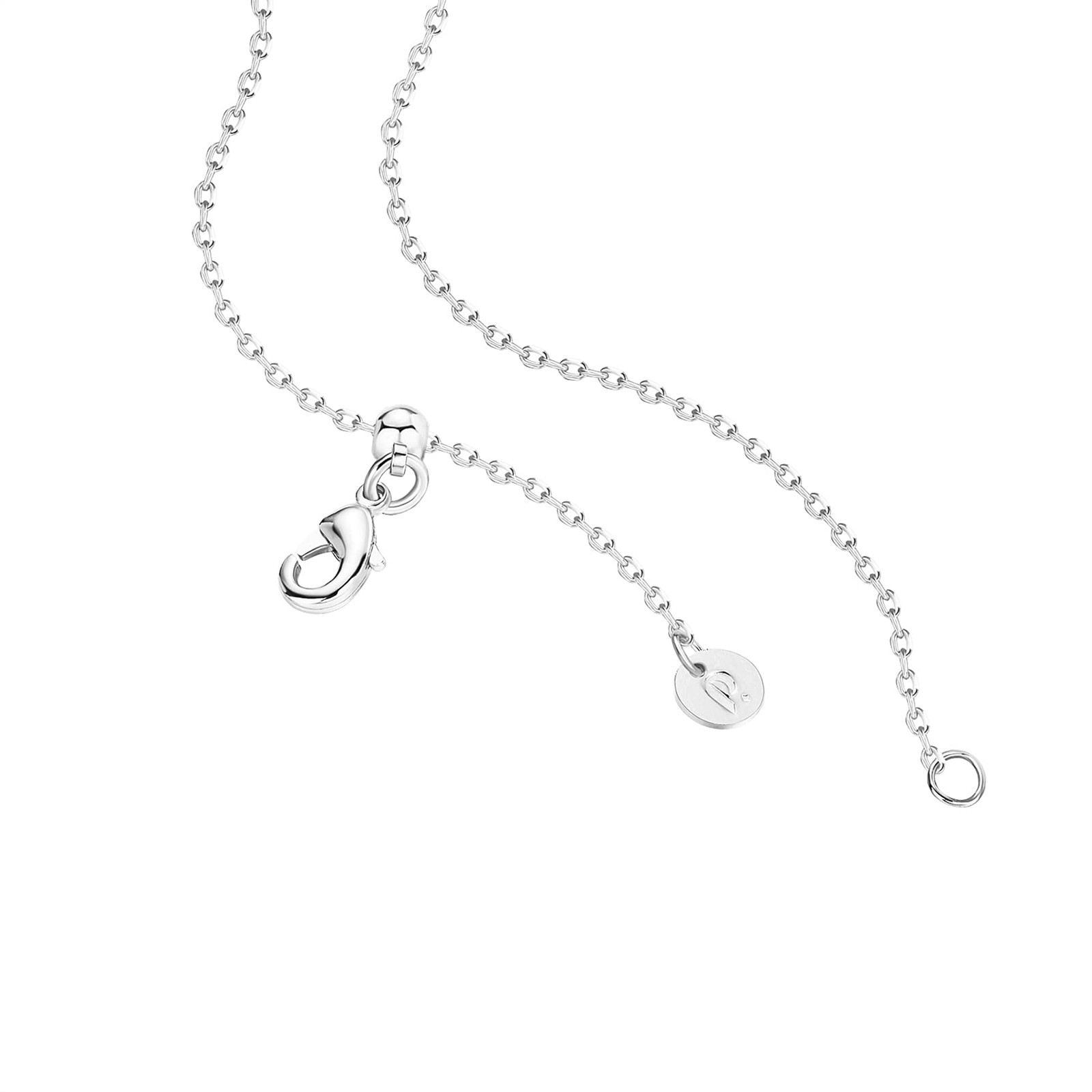 PAVOI CZ Cross Pendant Layered Necklace for Women, 17mm x 13mm, White Gold