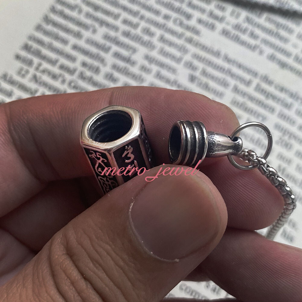 Tibet Tibetan Buddhist Urn Pendant Necklace For Adult Human Ashes Memorial Men