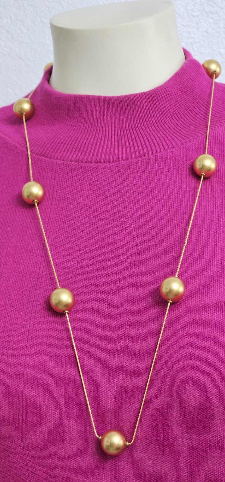 TWO ANN KLEIN necklaces gold tone 16” and 18 ” in Excellent condition